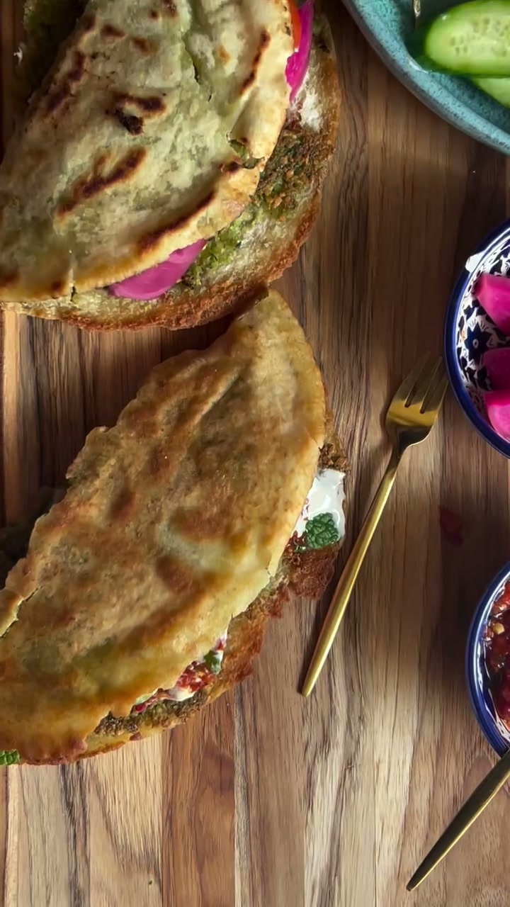 The Viral Smashed Falafel Sandwich