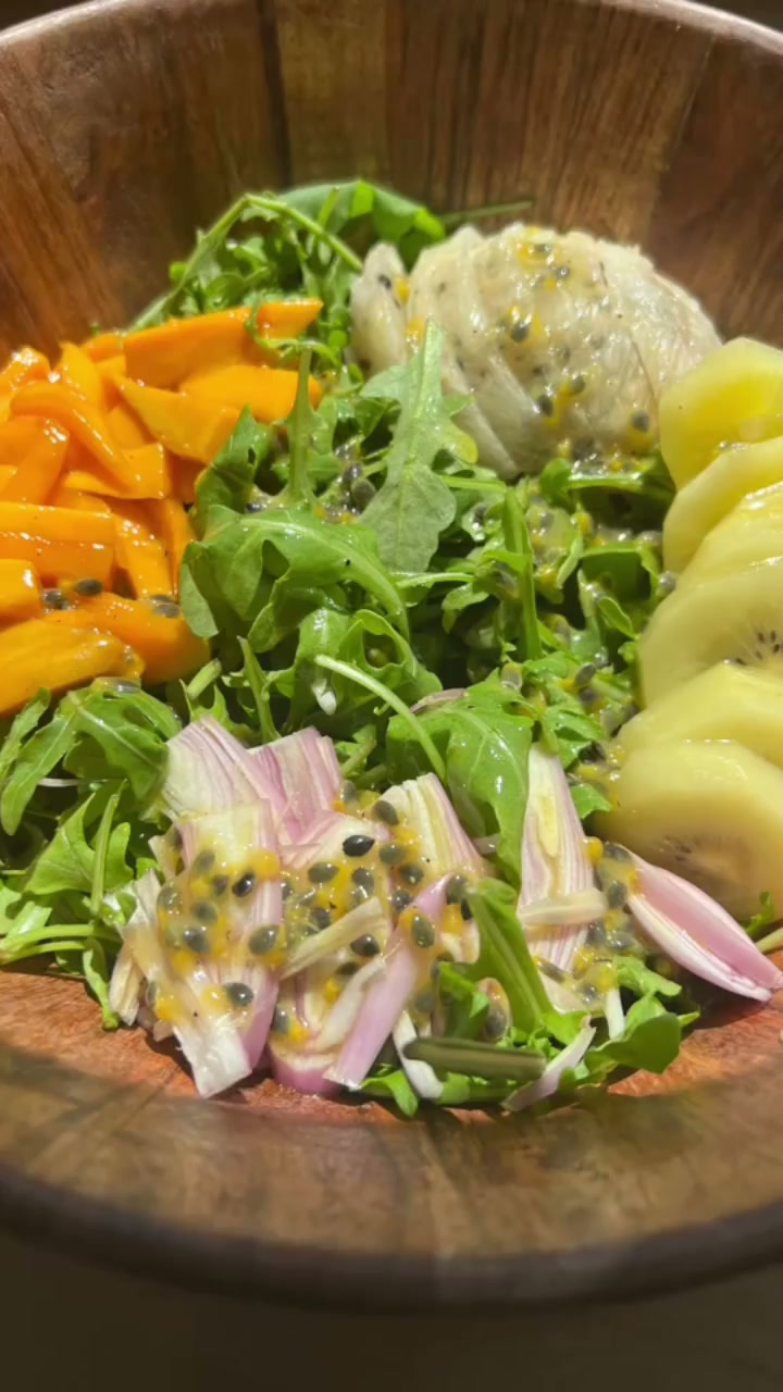 Tropical Salad with Passion Fruit Vinaigrette