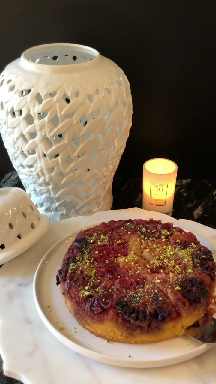 Upside Down Blood Orange Cake